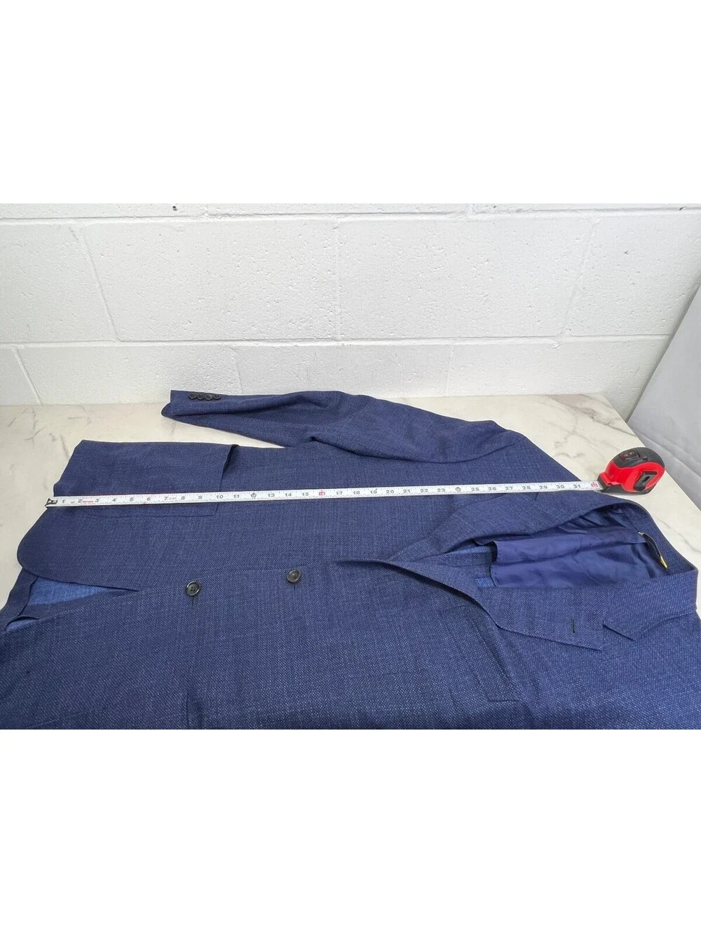Canali Men's Blue Wool Blazer Suit Jacket US Size 40 / EU Size 58 L